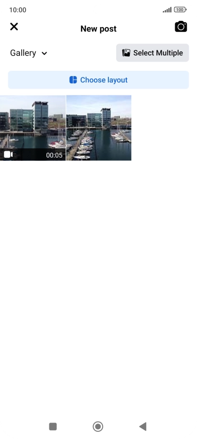 Press the required picture or video clip. Press the required picture or video clip.