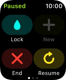 Press End to stop your training activity. Press End to stop your training activity.