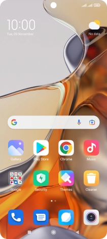Press the message icon.