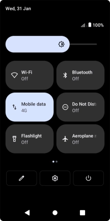 Press the settings icon.