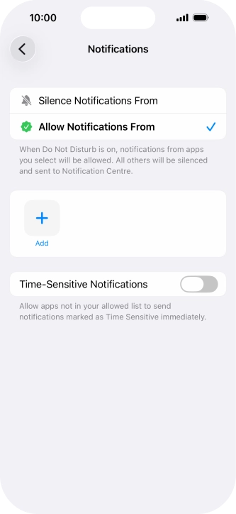 Press the indicator next to 