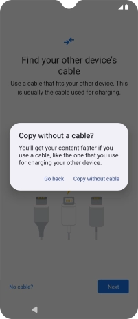 Press Copy without cable. Press Copy without cable.
