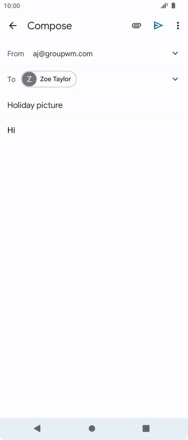 Write the required text and press the send icon.