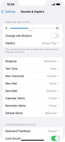 Press Text Tone.