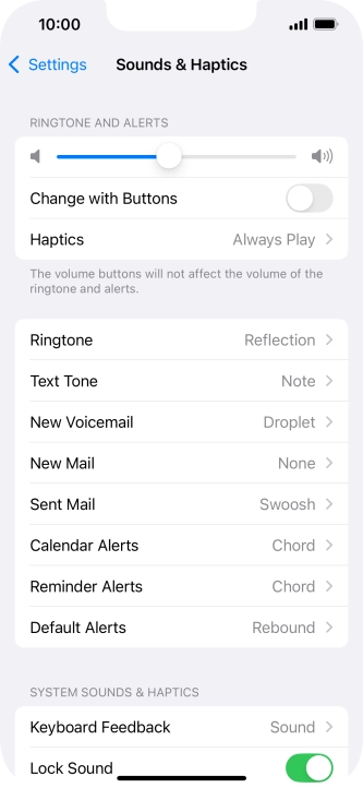 Press Text Tone.