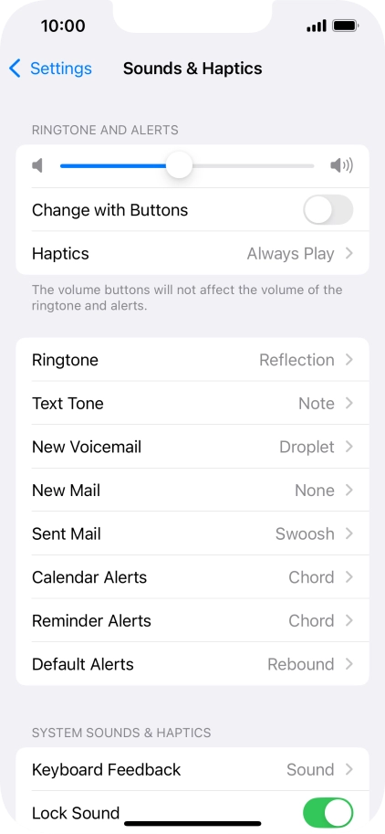 Press Text Tone.