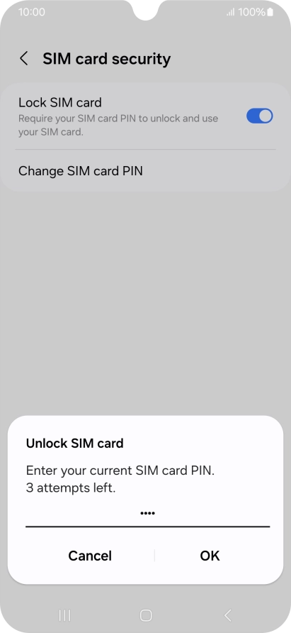 Key in your PIN and press OK. Key in your PIN and press OK.