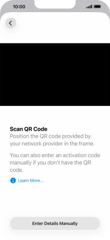 Place the QR code you've received inside the phone camera frame to scan the code.