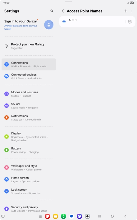 Press the add icon.