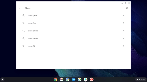 Key in the name or subject of the required app and press enter.
