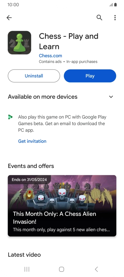 Press Uninstall.