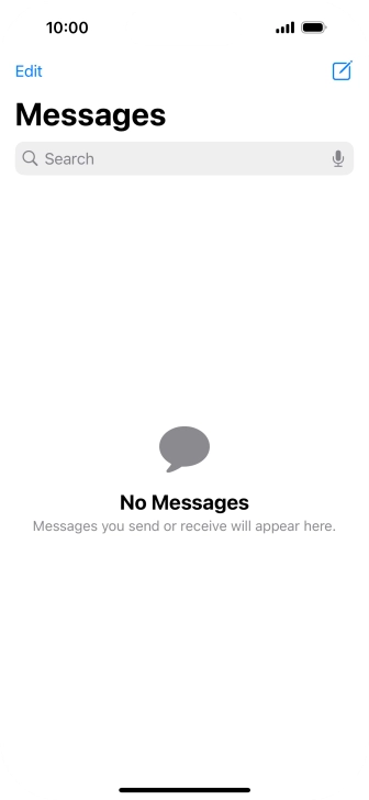 Press the new message icon. Press the new message icon.