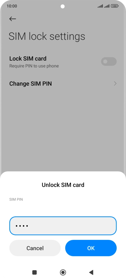 Key in your PIN and press OK. Key in your PIN and press OK.