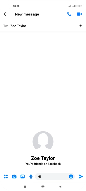 Write the required message and press the send icon.
