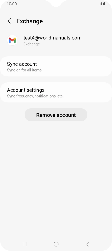 Press Remove account. Press Remove account.