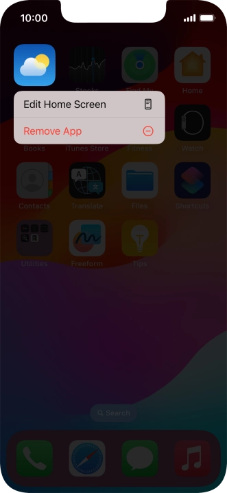 Press Remove App.