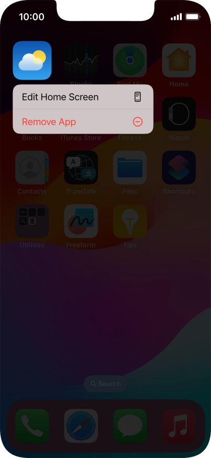 Press Remove App.