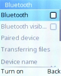 Select Bluetooth to turn on Bluetooth.