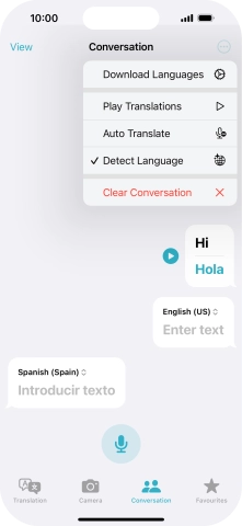 Press Clear Conversation. Press Clear Conversation.