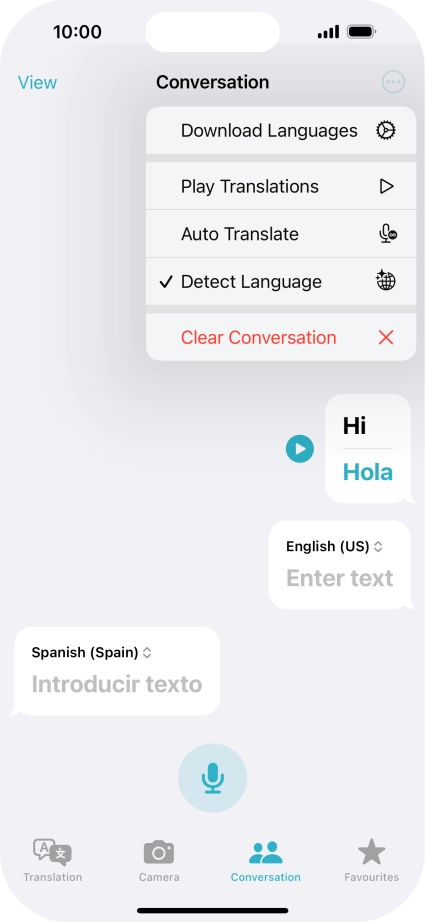 Press Clear Conversation. Press Clear Conversation.