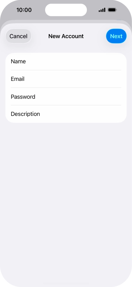 Press Description and key in the required name.