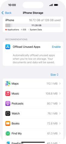 Press the required app.