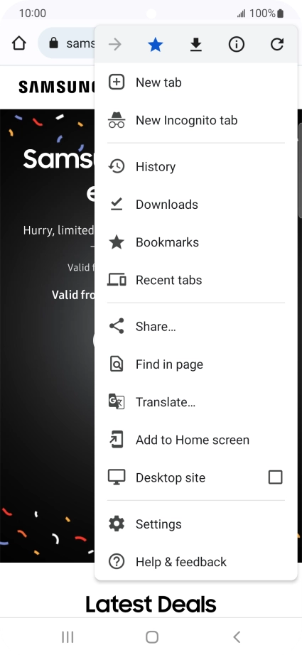 Press Settings. Press Settings.