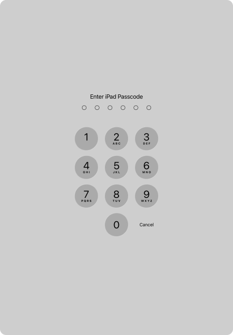 Use the lock code you created. The app is now locked.