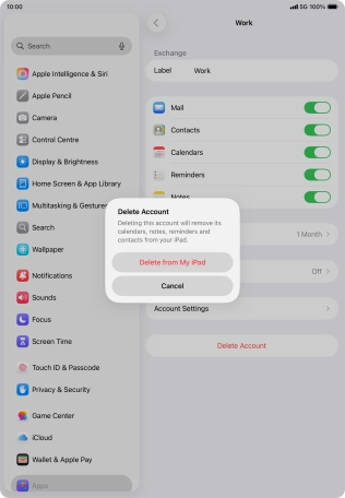 Press Delete from My iPad. Press Delete from My iPad.
