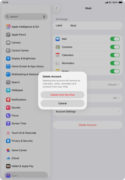 Press Delete from My iPad. Press Delete from My iPad.
