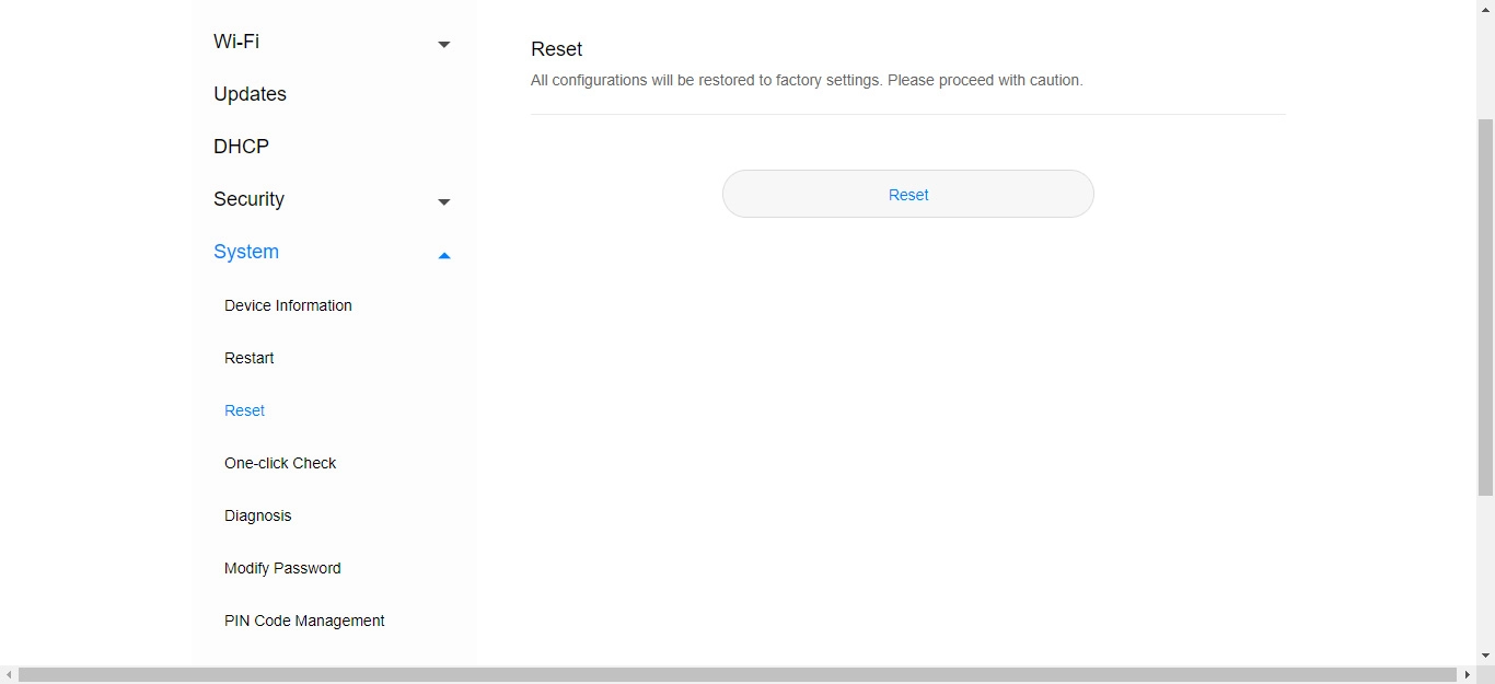 Click Reset.