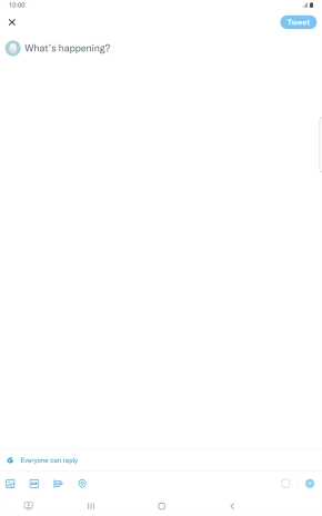 Press the text input field. Press the text input field.