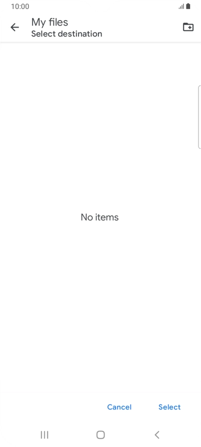 To create a new folder, press the new folder icon and follow the instructions on the screen to create a new folder. To create a new folder, press the new folder icon and follow the instructions on the screen to create a new folder.
