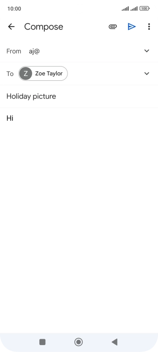 Write the required text and press the send icon.