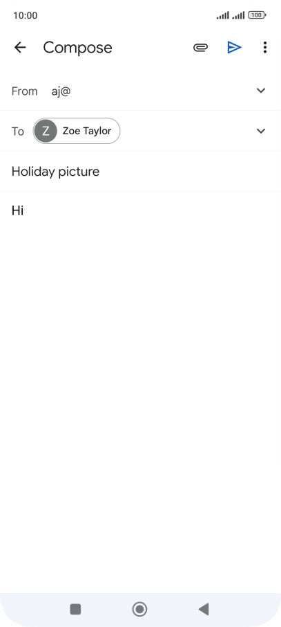 Write the required text and press the send icon.