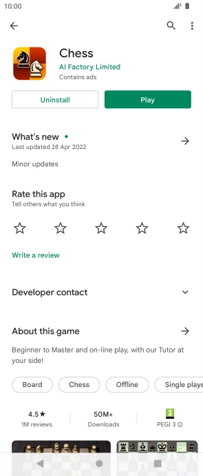 Press Uninstall.