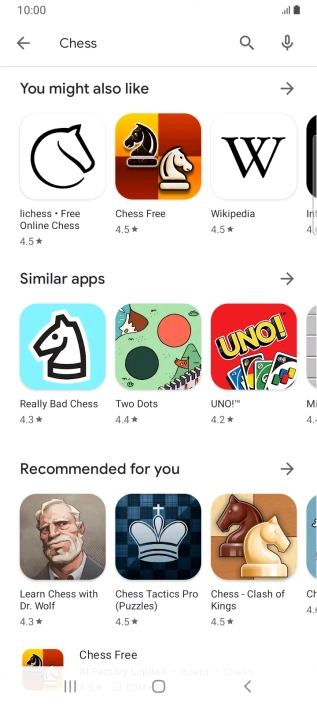 Press the required app. Press the required app.