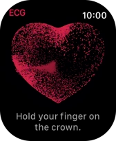 Place your index finger on the Digital Crown while the measurement is done. Place your index finger on the Digital Crown while the measurement is done.