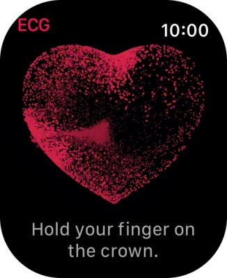 Place your index finger on the Digital Crown while the measurement is done. Place your index finger on the Digital Crown while the measurement is done.