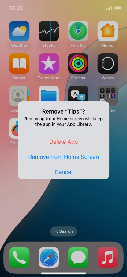 Press Delete App. Press Delete App.