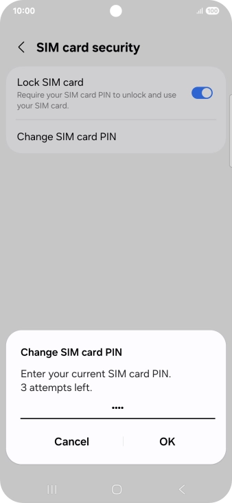 Key in your current PIN and press OK.