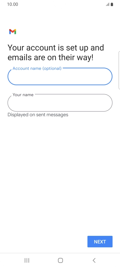Press Your name and key in the required sender name. Press Your name and key in the required sender name.