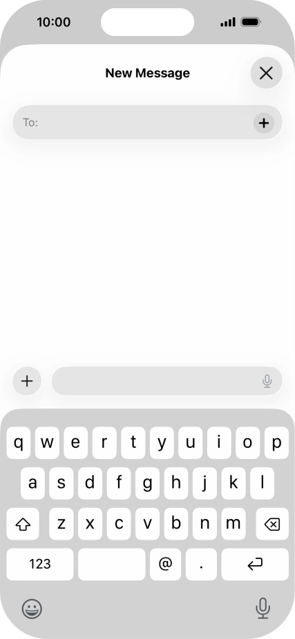 Press To: and key in the first letters of the recipient's name.