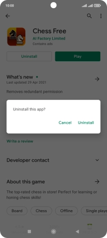 Press Uninstall. Press Uninstall.