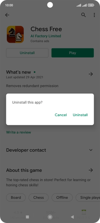 Press Uninstall. Press Uninstall.
