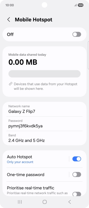 Press Network name.