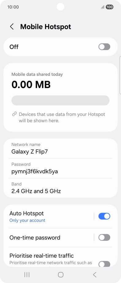 Press Network name.