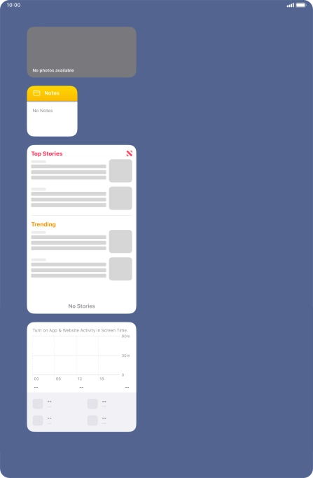 Press and hold the required Widget Stack. Press and hold the required Widget Stack.