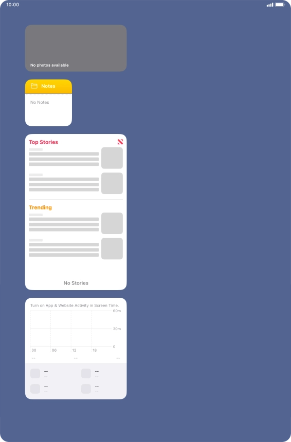 Press and hold the required Widget Stack. Press and hold the required Widget Stack.