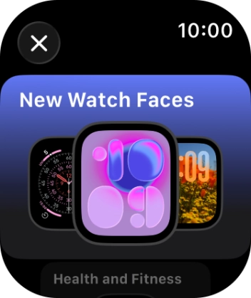 Turn the Digital Crown to see the different watch faces. Turn the Digital Crown to see the different watch faces.